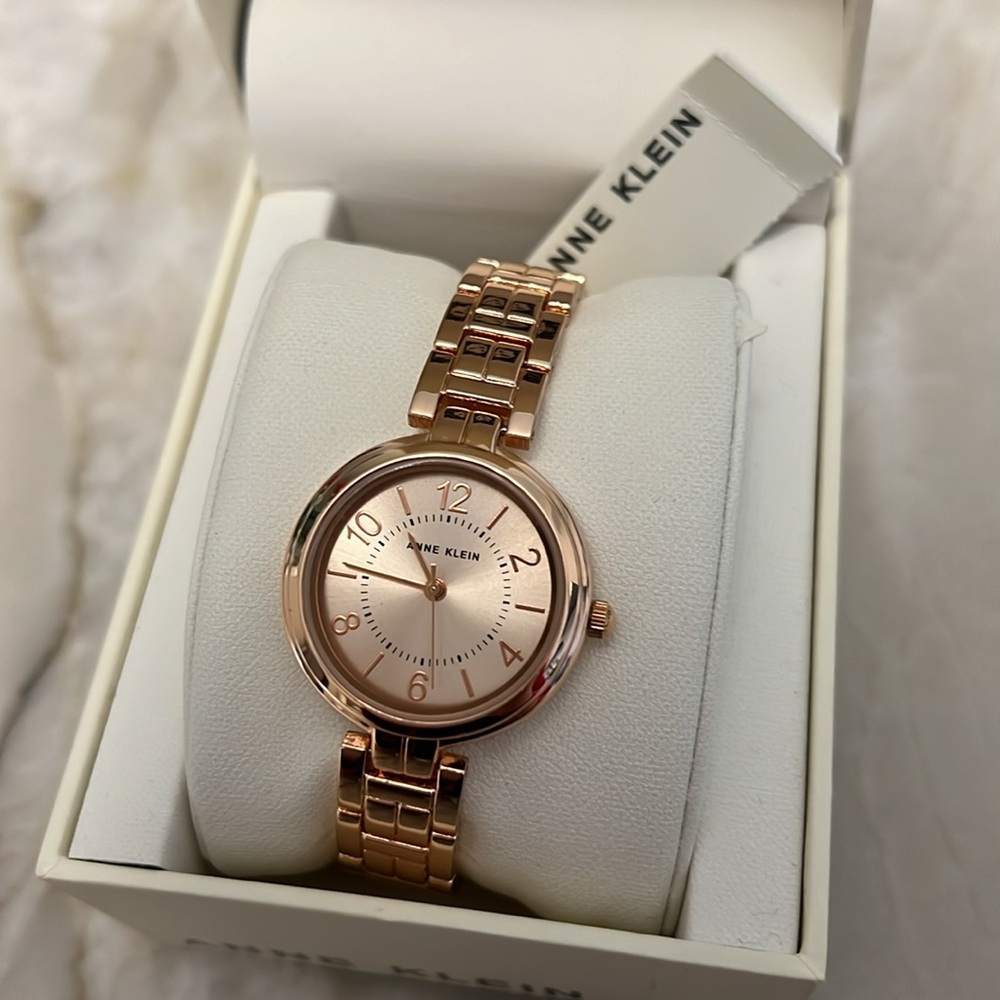 Anne Klein Rose Gold Ladies Wrist Watch, NEW